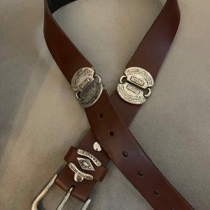 Cuir Veritable Leather Belt Handmade France Sz 36